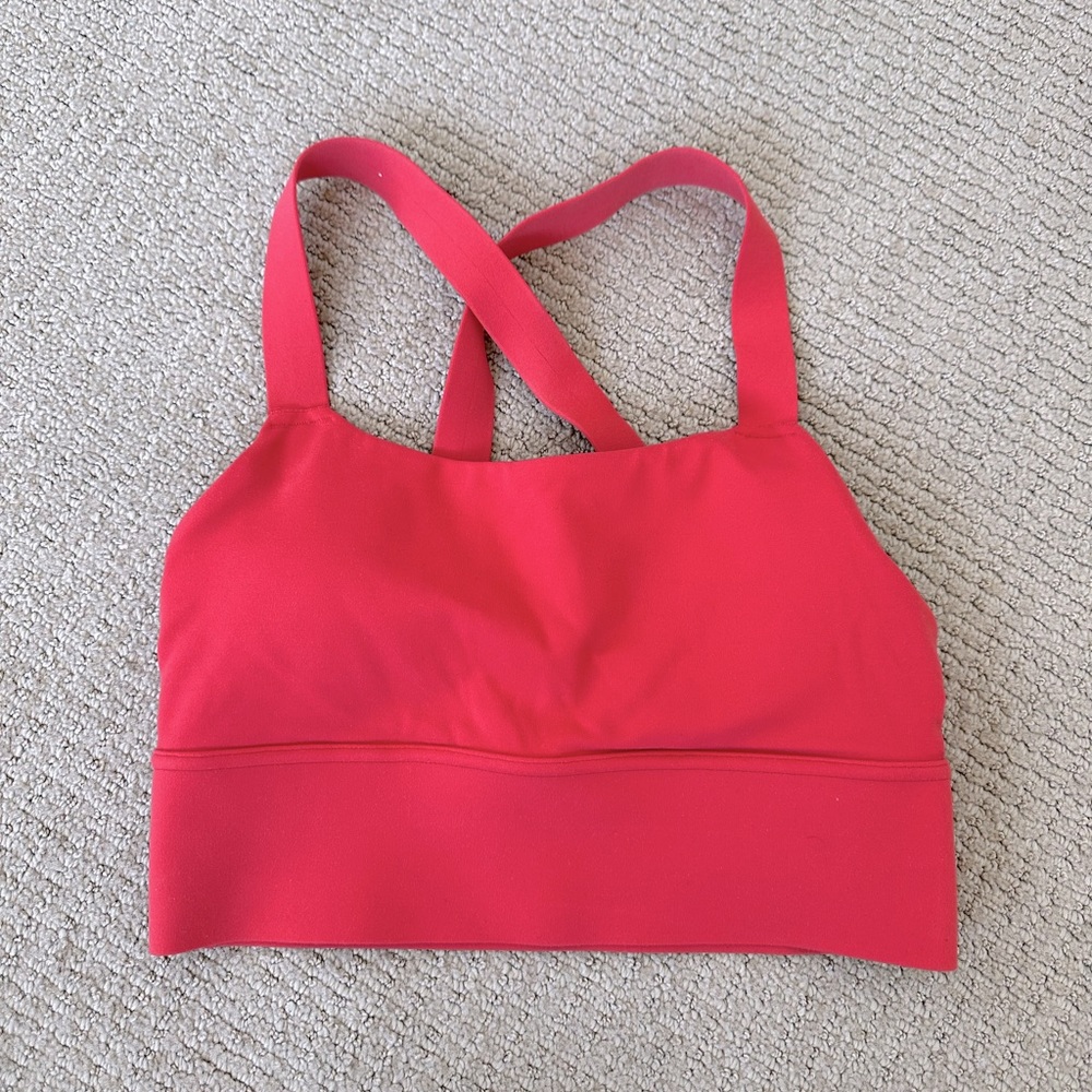 NWOT Athleta Warrior Longline Bra A-C Size Lychee Red XS